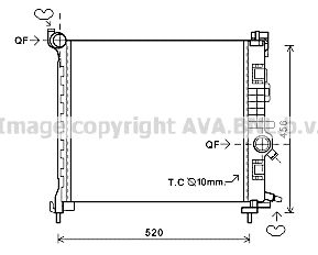 AVA QUALITY COOLING Радиатор, охлаждение двигателя OL2562